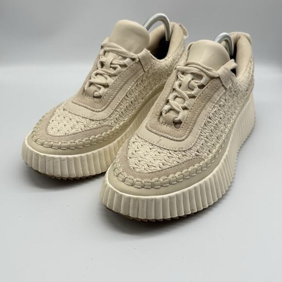 Dolce Vita Womens Knit Sneakers Sandstone Beige Dolen Shoes SIZE 7.5 US Boho - Picture 2 of 10